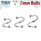 speb2 spirals twisters surgical steel 316l eyebrow