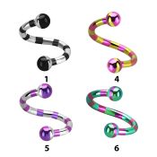 spemt spirals twisters anodized surgical steel 316l eyebrow