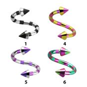 spemtn spirals twisters anodized surgical steel 316l eyebrow