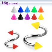 spesacn spirals twisters surgical steel 316l with acrylic parts eyebrow