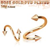 spettcn spirals twisters anodized surgical steel 316l eyebrow