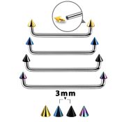 suditcn3 straight barbells anodized surgical steel 316l surface piercings