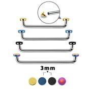 sudite3 straight barbells anodized surgical steel 316l surface piercings