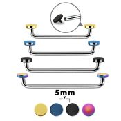 sudite5 straight barbells anodized surgical steel 316l surface piercings