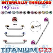 sudtaf5d straight barbells surgical steel 316l surface piercings