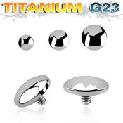 tag flat dome shaped titanium g23 dermal anchor top part