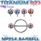uafnpe8 straight barbells titanium g23 implant grade nipple