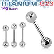 ubbbs straight barbells titanium g23 implant grade tongue