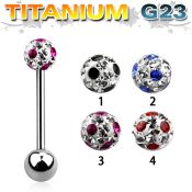 ubbfr5a straight barbells titanium g23 implant grade tongue