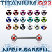ubbnp5c straight barbells titanium g23 implant grade nipple