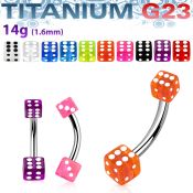ubn2vd belly rings titanium g23 with acrylic parts belly button