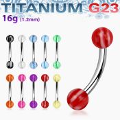 ubneck micro curved barbells titanium g23 with acrylic parts eyebrow