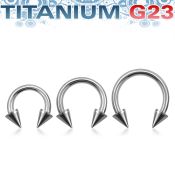 ucbcn4 titanium horseshoe 14g two 4mm cones