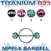 udfnpe6 straight barbells titanium g23 implant grade nipple