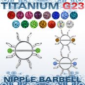 ufnp104 straight barbells titanium g23 implant grade nipple