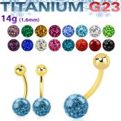 ugbnfr8 gold anodized titanium curved barbell ferido ball