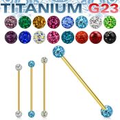 uginfr5 gold anodized titanium 14g industrial barbell ferido