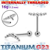 uhein15 titanium barbell 16g balls and ball internal