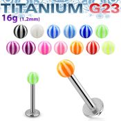 ulbeb3 labrets lip rings titanium g23 with acrylic parts labrets chin