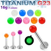 ulglb3 labrets lip rings titanium g23 with acrylic parts labrets chin