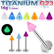 ulgln3 labrets lip rings titanium g23 with acrylic parts labrets chin