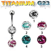 umcd626c belly rings titanium g23 implant grade belly button