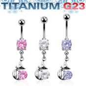 umcdz378 belly rings titanium g23 implant grade belly button