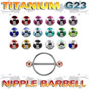 umjnpe5 straight barbells titanium g23 implant grade nipple