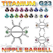 umnp104 straight barbells titanium g23 implant grade nipple