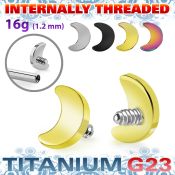 umoin titanium 3mm flat moon shape design for bars