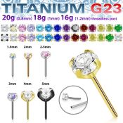 upinpz6 titanium threadless push in top prong set cz