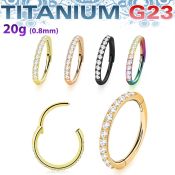 usgshss10t pvd plating titanium hinged segment hoop 20g cnc