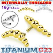 ush2in titanium seven bead balls curved shape top