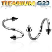 uspecn spirals twisters titanium g23 implant grade eyebrow