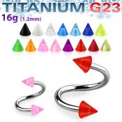 uspeuvcn spirals twisters titanium g23 with acrylic parts eyebrow