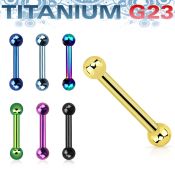 utbbeb25 straight barbells anodized titanium g23 implant grade eyebrow