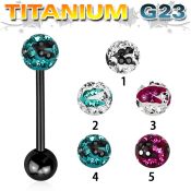 utbbfr6c straight barbells anodized titanium g23 implant grade tongue