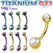utbn2cs belly rings anodized titanium g23 implant grade belly button