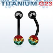 utbnfr6r belly rings anodized titanium g23 implant grade belly button