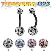 utbnfrga belly rings anodized titanium g23 implant grade belly button