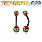 utbnfrsr belly rings anodized titanium g23 implant grade belly button