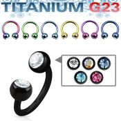 utcbe2c4 horseshoes anodized titanium g23 implant grade eyebrow