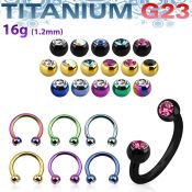 utcbe2c horseshoes anodized titanium g23 implant grade eyebrow