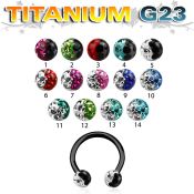 utcbfr3e horseshoes anodized titanium g23 implant grade belly button