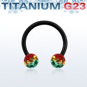 utcbfr5r horseshoes anodized titanium g23 implant grade belly button