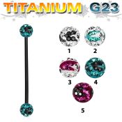 utinfr5c straight barbells anodized titanium g23 implant grade 