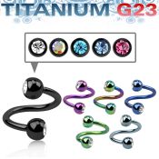 utspe2c4 spirals twisters anodized titanium g23 implant grade eyebrow