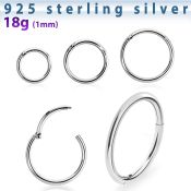 vsegh18 925 silver seamless and segment rings ear othersear lobe ear othersseptum tongue tragus piercing
