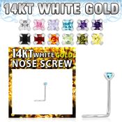 wszqc1 l shape nose studs gold nose