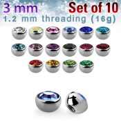 xhjb3 loose body jewelry parts surgical steel 316l 